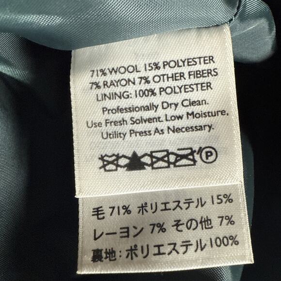 Vintage Eddie Bauer Forest Green Mercer Fit Button Front Wool Blend Skirt Size 6 - Picture 7 of 8